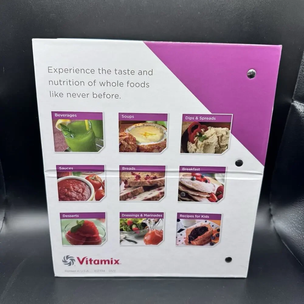 Vitamix Blender Whole Food Recipes 3 Ring Binder Cookbook